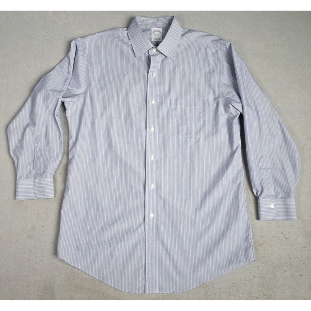 Men's Brooks Brothers Regent Dress Shirt Non Iron Button Down 15.5 - 32 Stripes